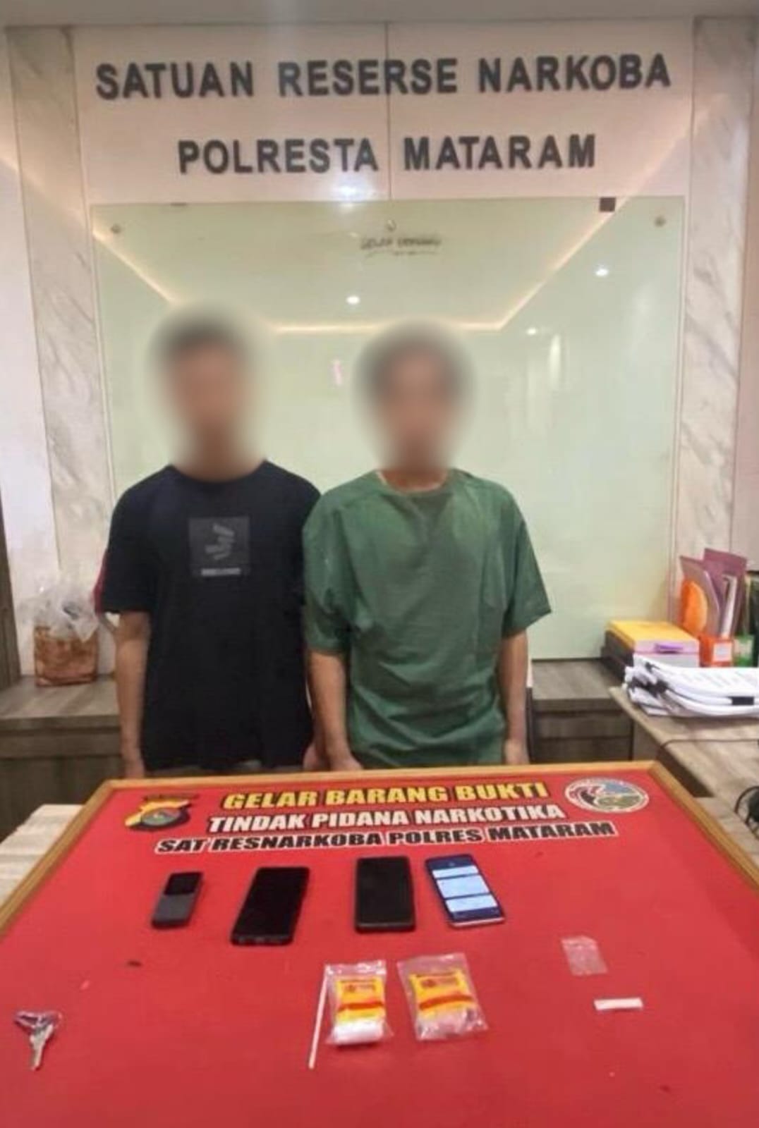 Terlibat Peredaran Narkoba, Dua Pria di Mataram Diamankan Polisi